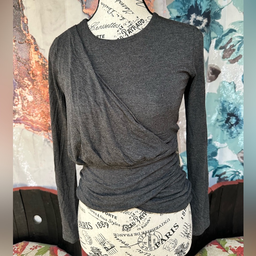 FINAL SALE EXPRESS Elegant Gray Women's Top